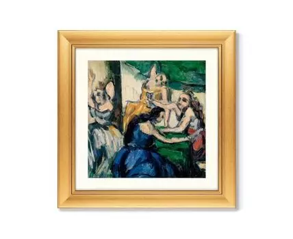 Репродукция картины в раме Les Courtisanes, 1868г. (золотистый, 60,5)