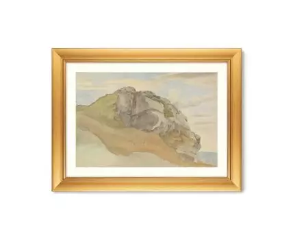 Репродукция картины в раме Rocky Outcropping, 1825г. (золотистый, 80,5)