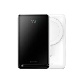 Внешний аккумулятор Baseus Magnetic Bracket Wireless 10000mAh 20W (PPCX000002) Белый