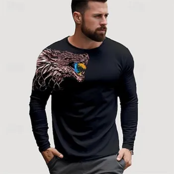 Футболка мужская Dragon Guardian Dragon Loong Mythical Creature в темном стиле с длинными рукавами S