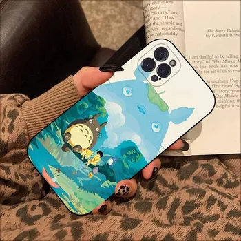 Чехол для телефона с рисунком аниме Тоторо для Iphone 8 7 6 6s Plus X Se 2020 Xr Xs 14 11 12 13 Mini Pro Max мобильный чехол For iphone 14 plus