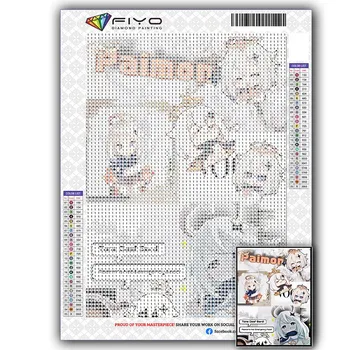 5D Алмазная картина Genshin Игровой персонаж Мозаика DIY Алмазная вышивка Горный хрусталь Украшение дома Full Round 20X30CM