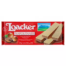 Вафли Loacker хрустящие с лесным орехом 175 гр