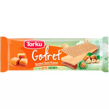 Вафли TORKU с кремом из карамели и фундука 142 гр