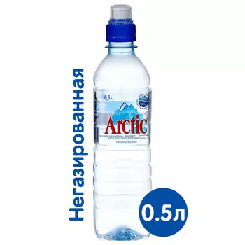 Вода Arctic 0.5 литра, спорт, без газа, пэт, 12 шт. в уп.