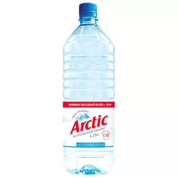 Вода Arctic 1.25 литра, без газа, пэт, 6 шт. в уп.