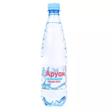 Вода Аруан природная 0,5 литра, без газа, пэт, 12 шт. в уп.