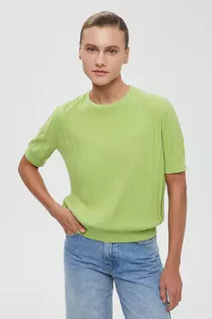 Джемпер из хлопка с коротким рукавом
