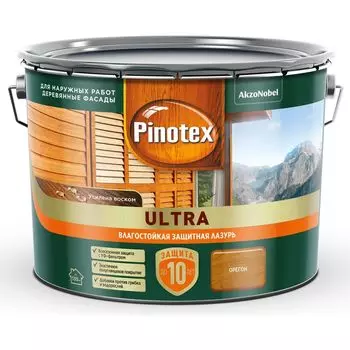 Лазурь Pinotex Ultra, влагостойкая, орегон 9л
