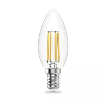 Лампа светодиодная GAUSS филаментная Filament Elementary 10Вт свеча 4100К Е14 670лм