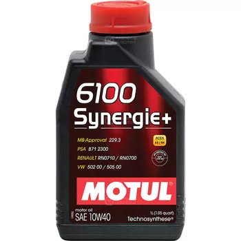 Моторное масло Motul 6100 Synergie+ 10W-40, 1 л