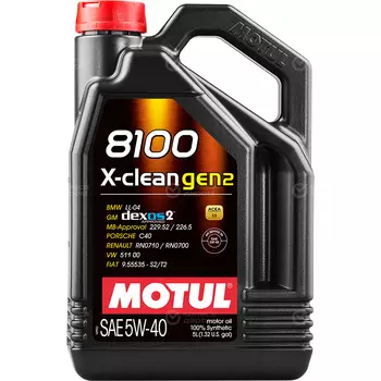 Моторное масло Motul 8100 X-clean gen2 5W-40