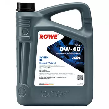 Моторное масло ROWE HIGHTEC SYNT RS 0W-40, 4 л