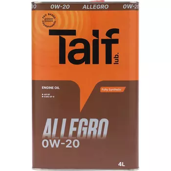 Моторное масло Taif ALLEGRO 0W-20