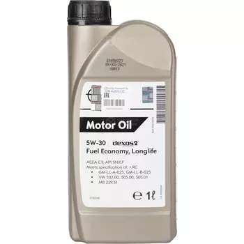 Моторное масло General Motors Dexos 2 5W-30, 1 л