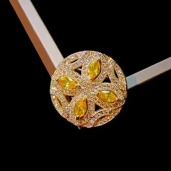 Модная классическая геометрическая булавка-цветок, брошь изумрудный бант, капля воды, микро-инкрустация, циркон, корсаж, женские индивидуальные аксессуары