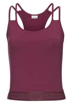 Топ LASCANA ACTIVE, бордовый