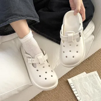 Fashion Outdoor Slippers Mules Summer Soft Slippers 41 белый