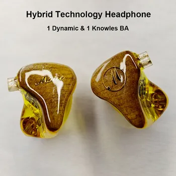MOTIE Hi-Fi наушники-вкладыши с монитором, наушники с гибридной технологией, 0,75 мм, съемный кабель, гарнитура, 1 DD 1 BA, спортивные наушники