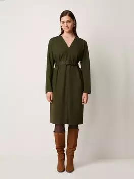 Платье с поясом прямого силуэта 4XL(56)
