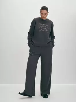 Прямые трикотажные брюки XL(50)