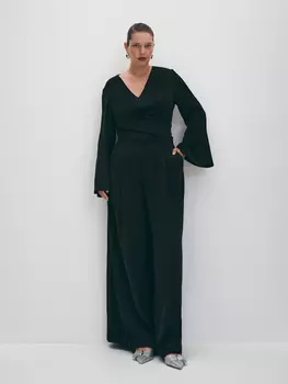 Широкие прямые брюки XXL(52)