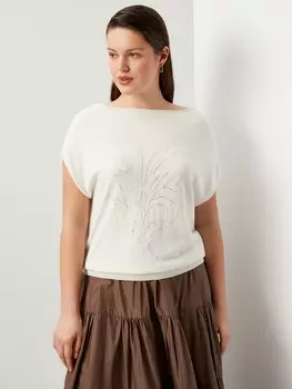 Топ вязаный с горловиной "лодочка" XL(50)