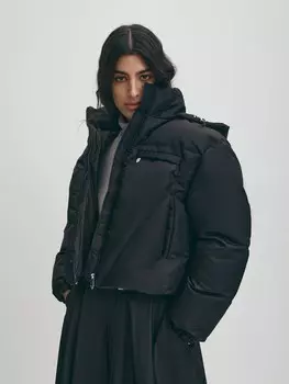 Короткий легкий пуховик на молнии XS(42)
