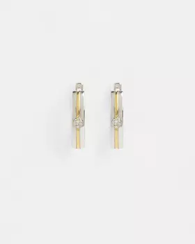 Серьги из серебра с бриллиантами