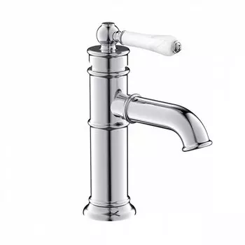 Смеситель для раковины Iddis Oxford OXFSB00i01, хром/белый