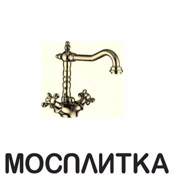 Смеситель для раковины Webert Ottocento OT700302065 с донным клапаном, бронза