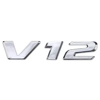 3D хромированный черный V12 буквы автомобильный задний багажник крыло эмблема значок наклейка для M/ercedes b/enz S W220 CL500 CL600 S600 аксессуары красный