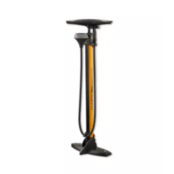 Насос велосипедный Giyo GF-56, напольный, металлический, 160 PSI, Рresta/Schrader, желто-черный, GF-56