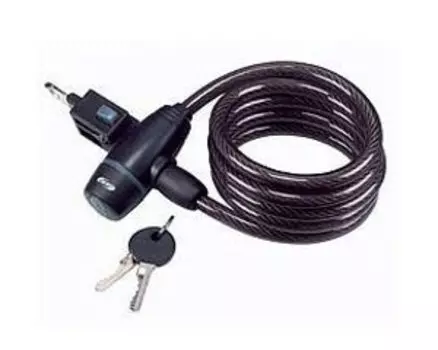 Велосипедный замок BBB QuickSafe, тросовый, на ключ, с креплением, 8 х 1500 мм, черный, BBL-07_8
