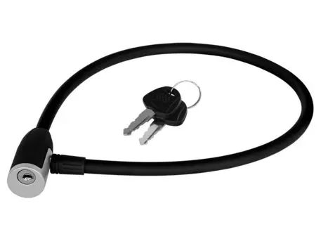 Велосипедный замок KELLYS KLS JOLLY, тросовый, на ключ, 12 x 650 мм, чёрный, Lock KLS JOLLY Sky