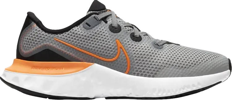 Кроссовки Nike Renew Run GS 'Light Smoke Grey Total Orange', серый