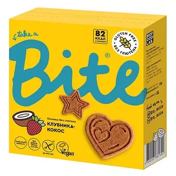 TAKE A BITE Печенье Клубника-кокос