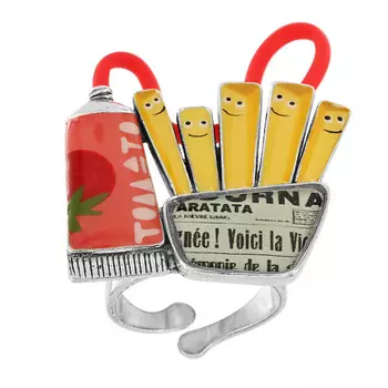 TARATATA Кольцо Ketchup, разъемное, смола, резиновый шнур 1.0