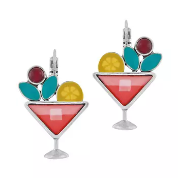 TARATATA Серьги Cocktail, с цветной смолой и нефритовыми бусинами