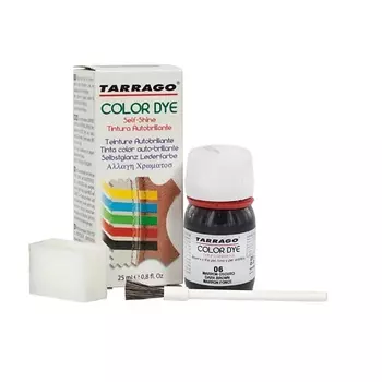 TARRAGO Темно-коричневая краска для обуви, одежды, сумок, мебели COLOR DYE 25