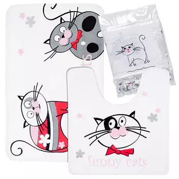 TATKRAFT Набор для ванной комнаты Funny Cats