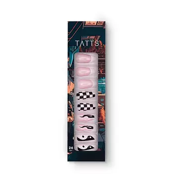 TATTS Накладные ногти (24 типсы + клеевые стикеры + набор для маникюра)
