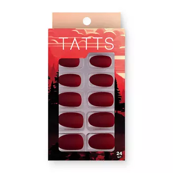 TATTS Накладные ногти (24 типсы + клеевые стикеры + набор для маникюра)