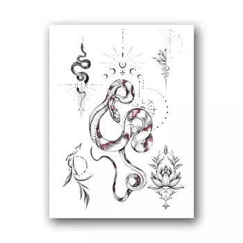 TATTS Переводная тату 10*15см (для взрослых и детей)
