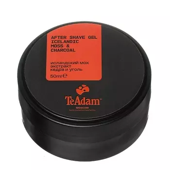 TEADAM Гель после бритья AFTERSHAVE GEL ICELANDIC MOSS&CHARCOAL 50.0