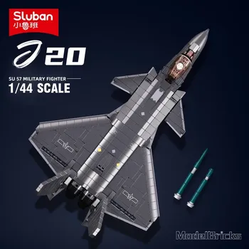 Конструктор Sluban B1187 1/44 J20 военный, 839 деталей