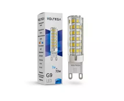 Лампа Voltega G9 220V 7w 700lm 4000K