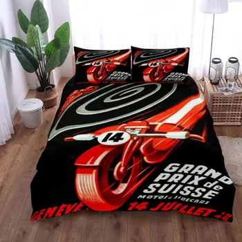 Комплект постельного белья Motor Psyche Duvet Cover Set UK Single Double Queen King US Twin Full King Size Комплект постельного белья EU single(135x200cm)