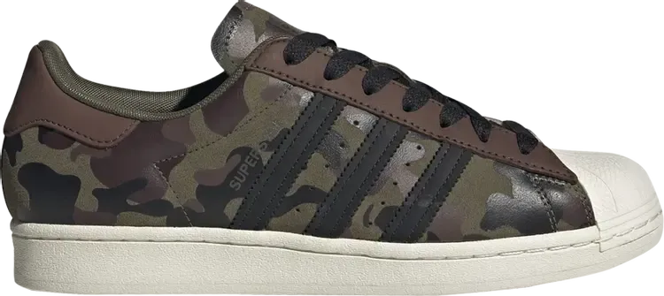 Кроссовки Adidas Superstar 'Camo', зеленый