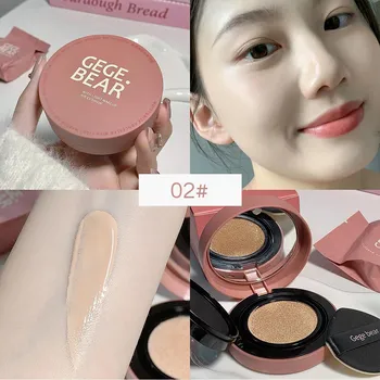 Gege Bear Light Concealer Air Cushion Foundation Cream, увлажняющая стойкая основа под макияж Air Cushion